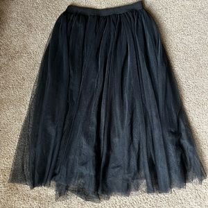 Midi Black Tulle Skirt!